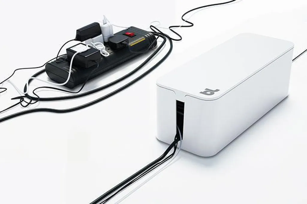 Bluelounge CableBox Blanc - Boîtier de Gestion de Câbles Design Original - 12