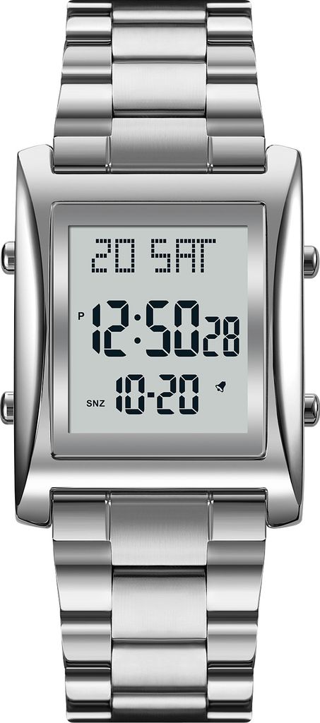 SKMEI Herren Business Sportuhren Countdown Doppelzeituhr Wecker Chronograph Tisch Digitaluhren 50 Meter wasserdichte Uhr