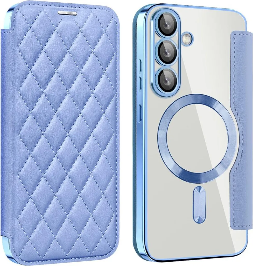 Custodia Phonesta Luxury Puffed Blu per Samsung S24+ / S25+ MagSafe