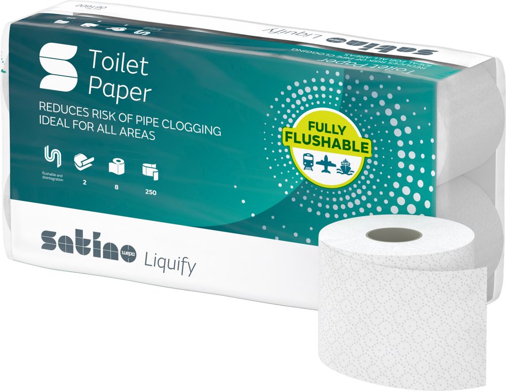 Toilettenpapier Liquify 061600 2-lagig 250 Blatt weiß 8 Produktbild 