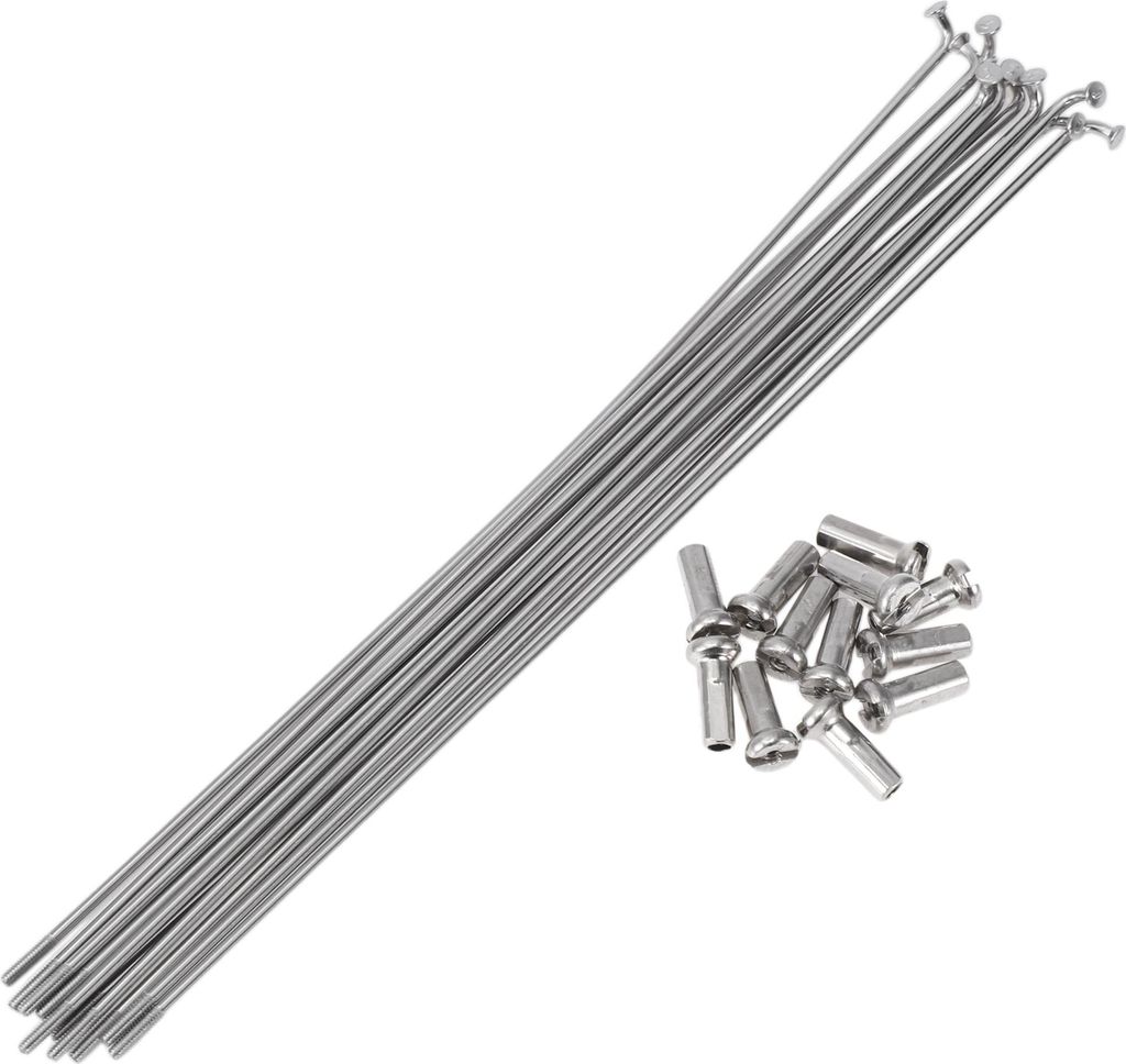 12 Set 14G Fahrradspeichen 197mm Fahrradrad Speichen 304 Edelstahl Silber Ton