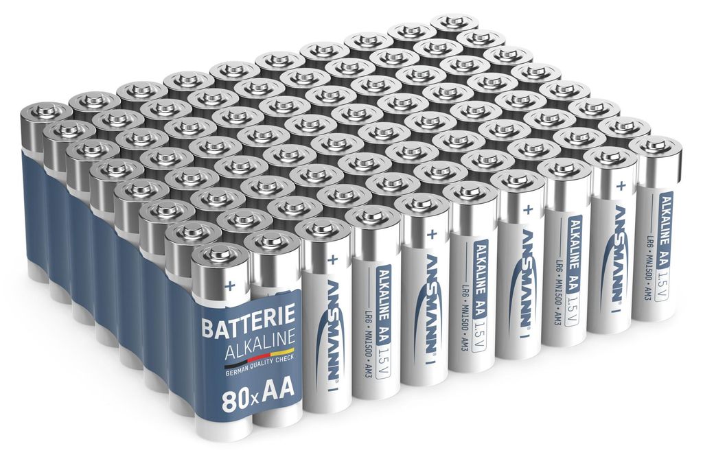 ANSMANN Batterien AA 80 Stück, Alkaline Mignon Batterie, Produktbild 
