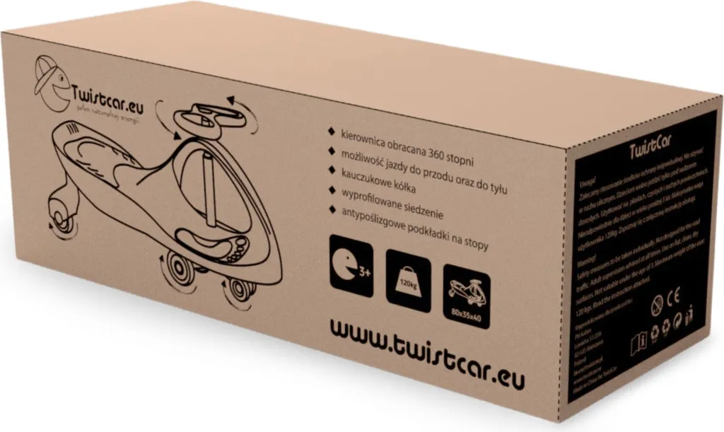 Voiture Pivotante Silencieuse TwistCar Rose - Supporte jusqu'à 120kg