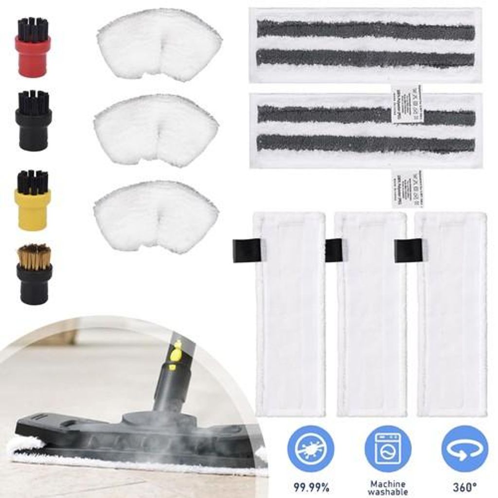 12X Für Kärcher Dampfreiniger Easyfix SC2 SC3 SC4 SC5 Mikrofaser-Tuchset Zubehör