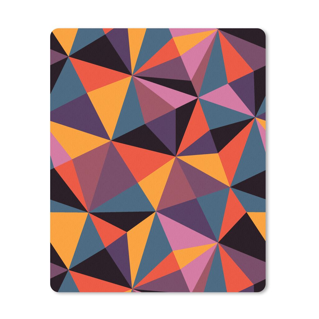 MuchoWow Mauspad Mousepad Geometrie - 3D - Dreieck - Muster 19x23 cm - Mousepads - Maus Mat - Pad - Mausunterlage - Mauspads - Spielen