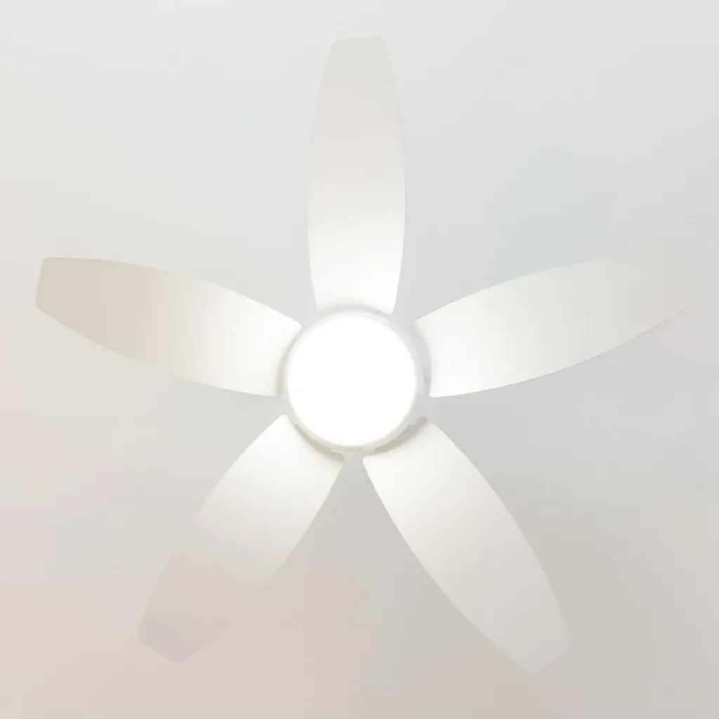 Ventilateur de Plafond avec Lampe LED et Télécommande Bois Clair 106cm