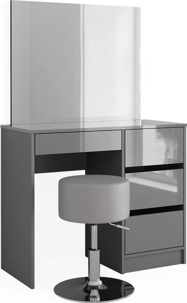 Meuble coiffeuse 90cm Vicco Sherry Gris pour optimiser votre coin soin