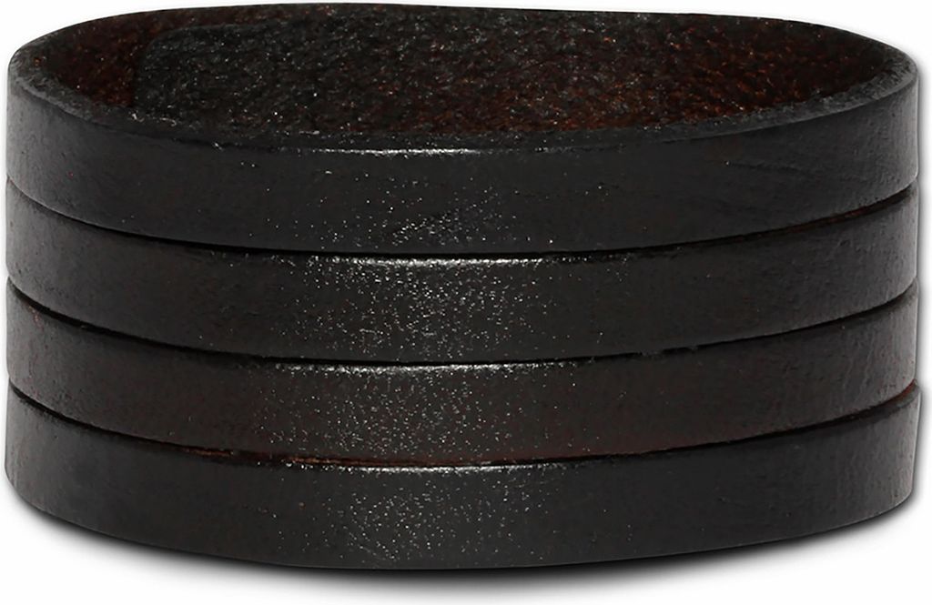 SilberDream Armband Leder -gegerbtes Rindsleder- dunkelbraun Herren LA5428S