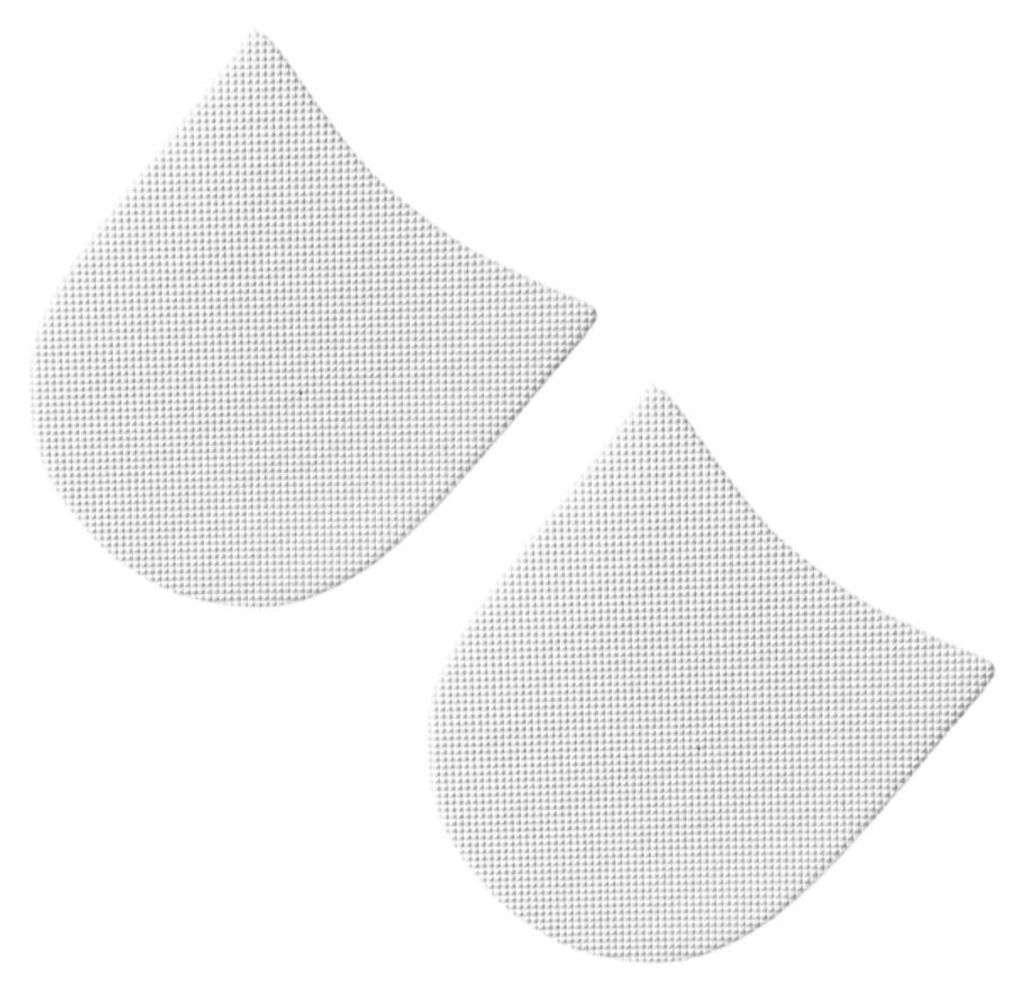 INF Gummi Absatzpolster 2 Paare 9.5cm x 9.2cm Anti-Rutsch Leder Sandalen Weiß