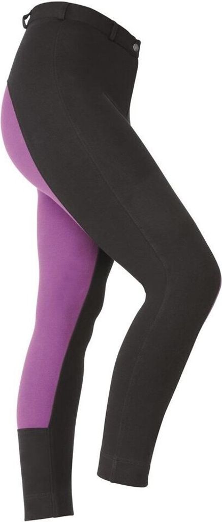 Wessex Mädchen Reithose 2-Ton ER615 (5-6 Jahre) (Schwarz/Violett)