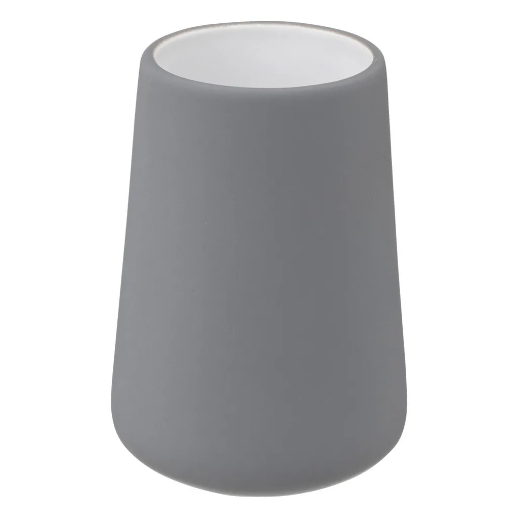 Bicchiere Porta Spazzolino COCON in Vetroceramica Grigio - Design Bagno