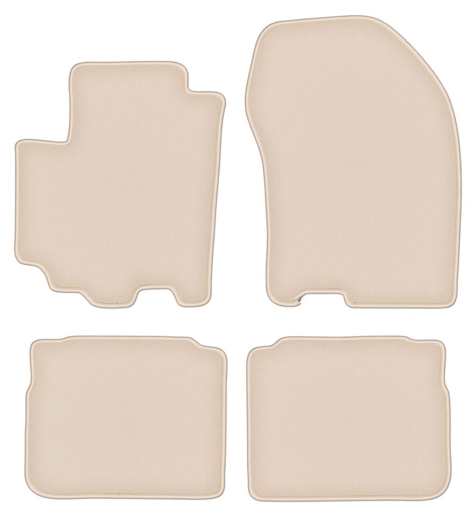 DURBAN Beige Velours-Fußmatten-Set für Suzuki SX-4 S-Cross FL Crossover (2018-)