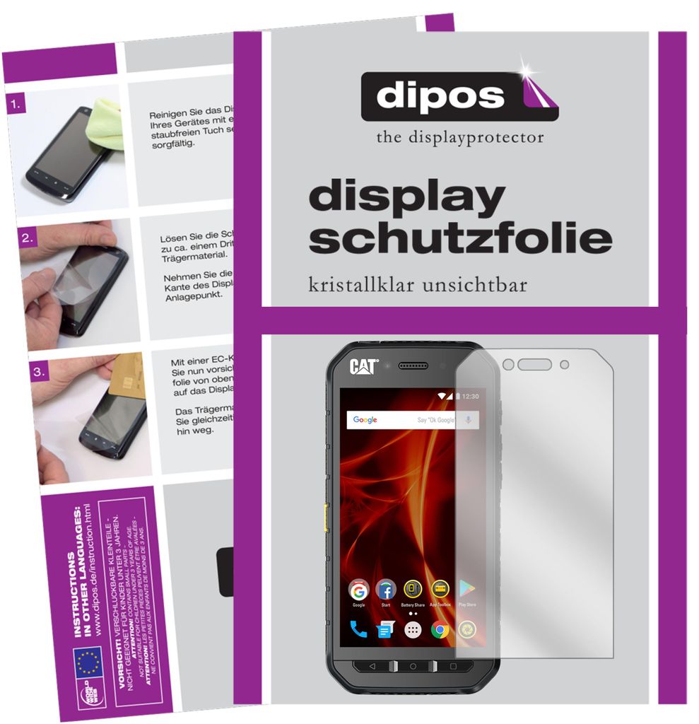 6x Schutzfolie für CAT S48c klar Displayschutzfolie Folie Display Schutz dipos