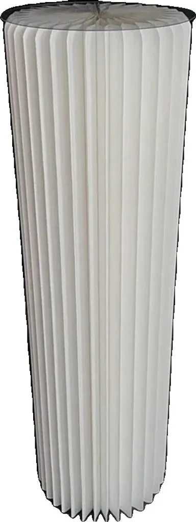 Support cylindrique design élégant en papier blanc ajustable H100cm D30