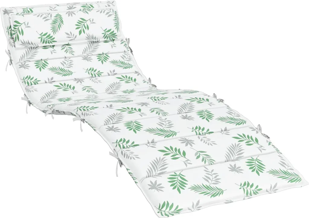 Coussin de bronzage rembourré 180x60 cm vidaXL coloris blanc et vert