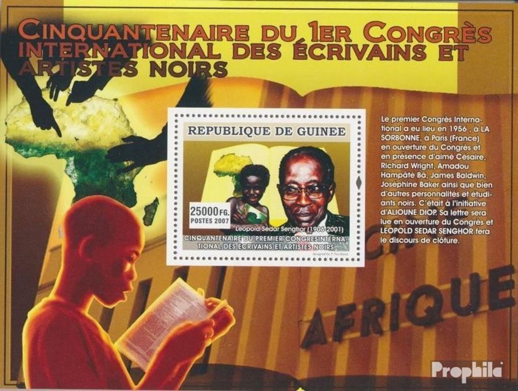 Briefmarken Guinea 2007 Mi Block 1402 (kompl. Ausgabe) postfrisch Leopold Sedar Senghor