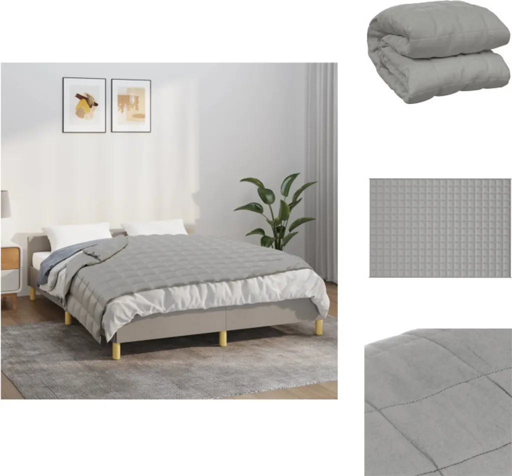 Coperta Pesata vidaXL Grigia - Il Tuo Nuovo Abbraccio Notturno 10kg