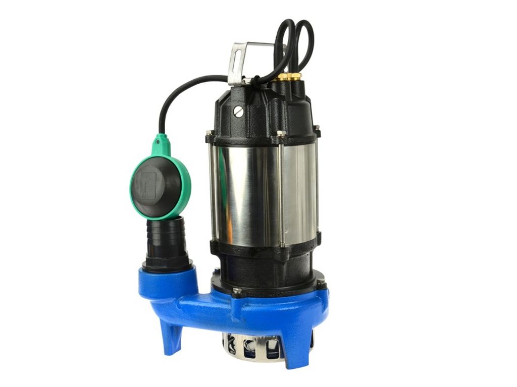 BSD Schmutzwasserpumpe - Tauchpumpe, Abwasserpumpe, Wasserpumpe mit Schwimmerschalter, Nickel/Gusseisen Schmutzwasserpumpe WQD 8-8-0,55-550W, 19 00...