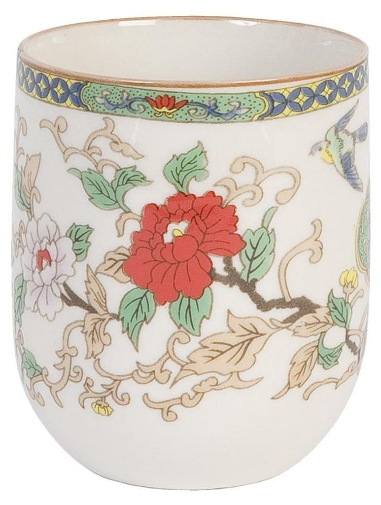 Clayre & Eef Tasse 100 ml Rot Porzellan Blumen Zdjęcie produktu 