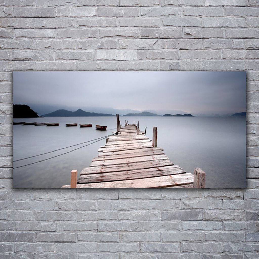 Glasbilder 120x60 Wandbild Druck auf Glas Brücke Meer Architektur