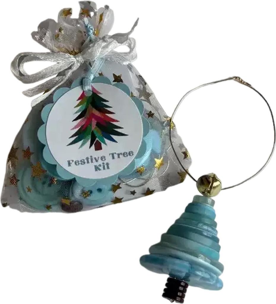 DIY-Weihnachtsschmuck-Set aus Knöpfen: Stapelbare Knopf-Bastelsets für Weihnachtsbaum/Weihnachtsmann/Schneemann/Engel zum Aufhängen