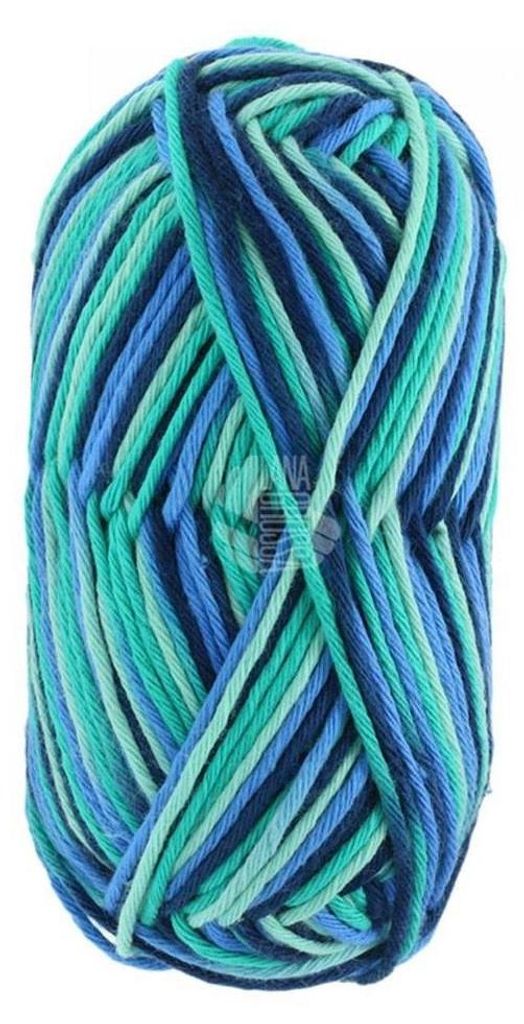 Lana Grossa - Star Print 0338 zartgrün jade himmelblau blau Produktbild 