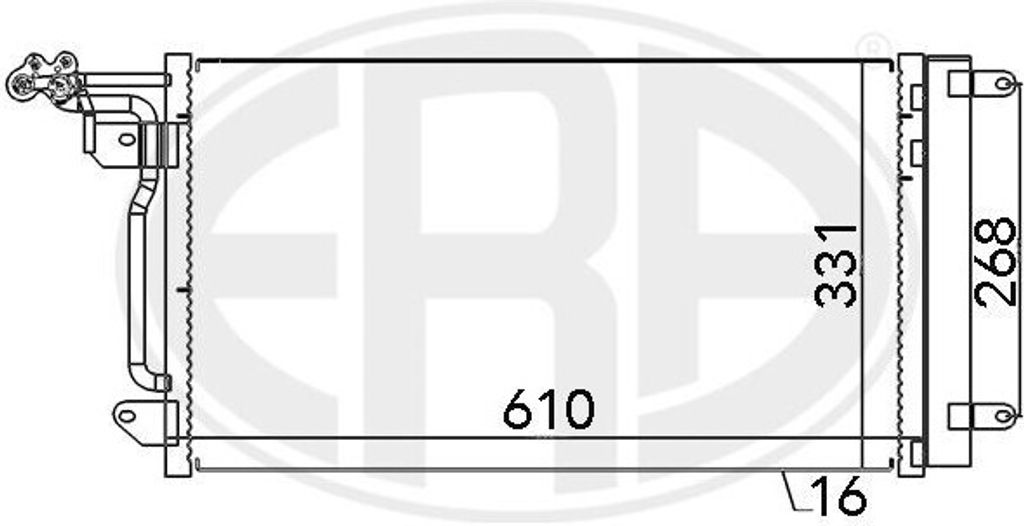 ERA 667026 Kondensator Klimaanlage Klimakondensator für VW Polo Schrägheck (6R1, 6C1) +Trockner