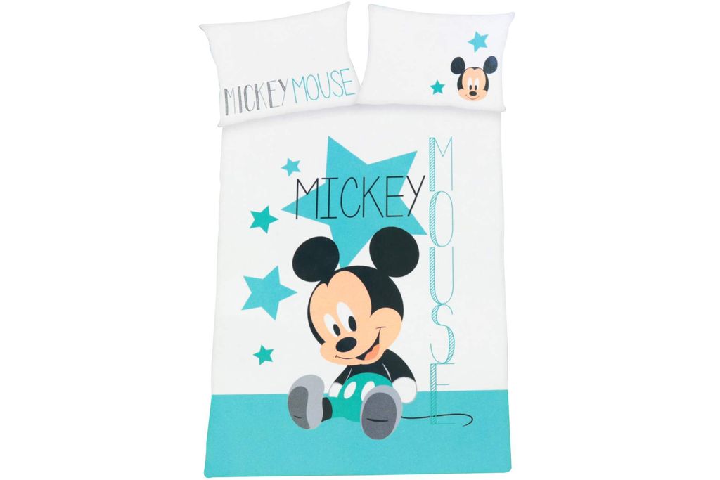 Disney Baby Bettwäsche Mickey Mouse Stern grün 100 x 135 cm