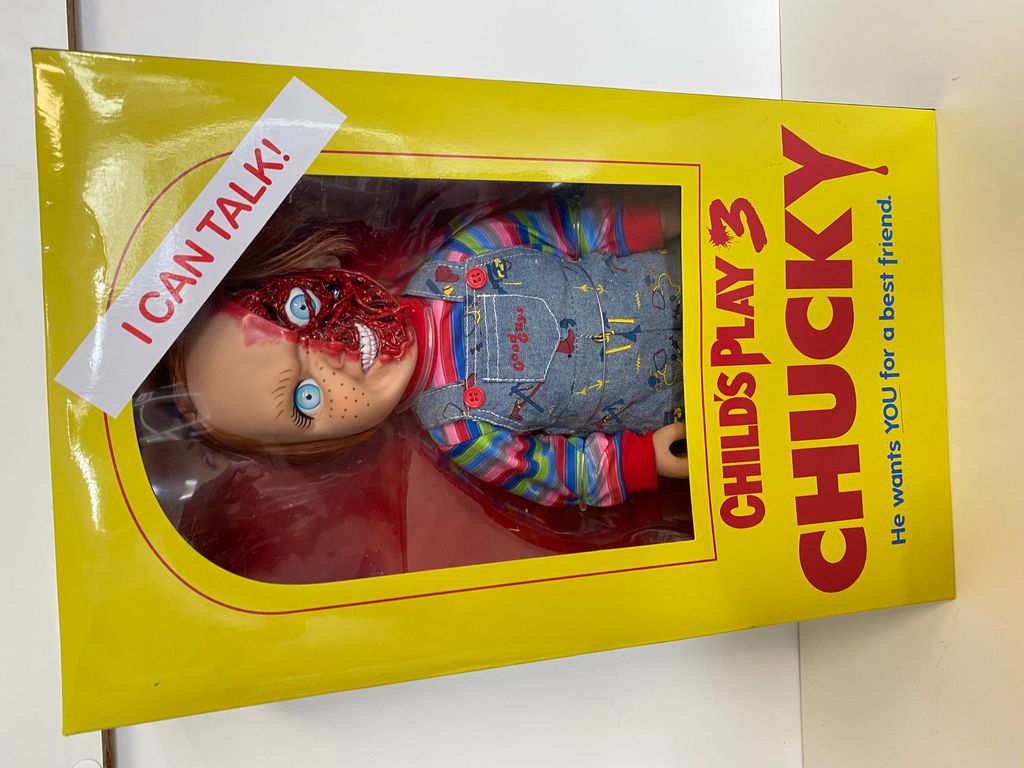 Mezco Toyz - Chucky 38cm Figurki Pizza Face z filmu Childs Zdjęcie produktu 