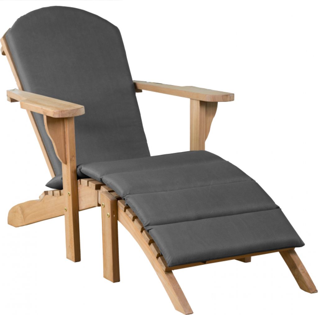 Woodie Gartenlounger inkl. Auflage uni grey
