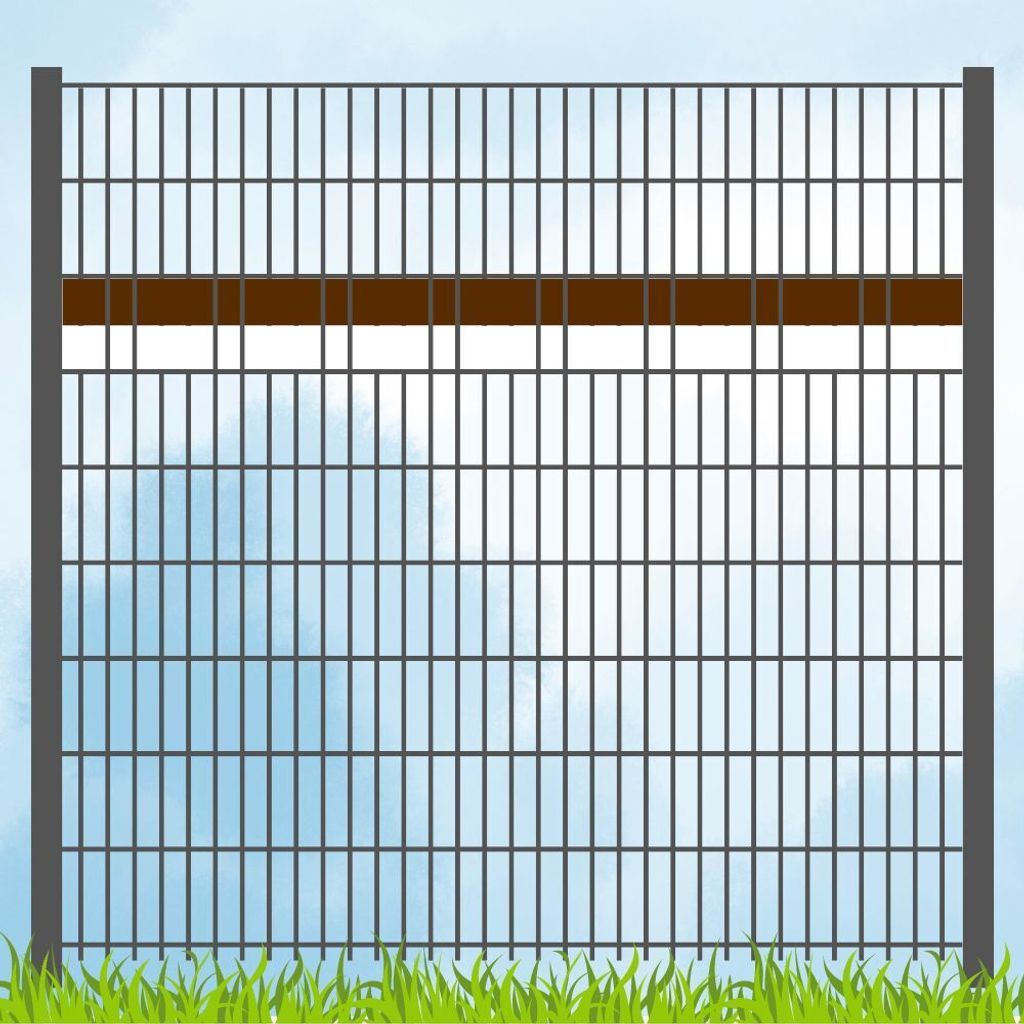 Sichtschutzstreifen in Vereinsfarben - Set BRAUN-WEISS Akzentstreifen