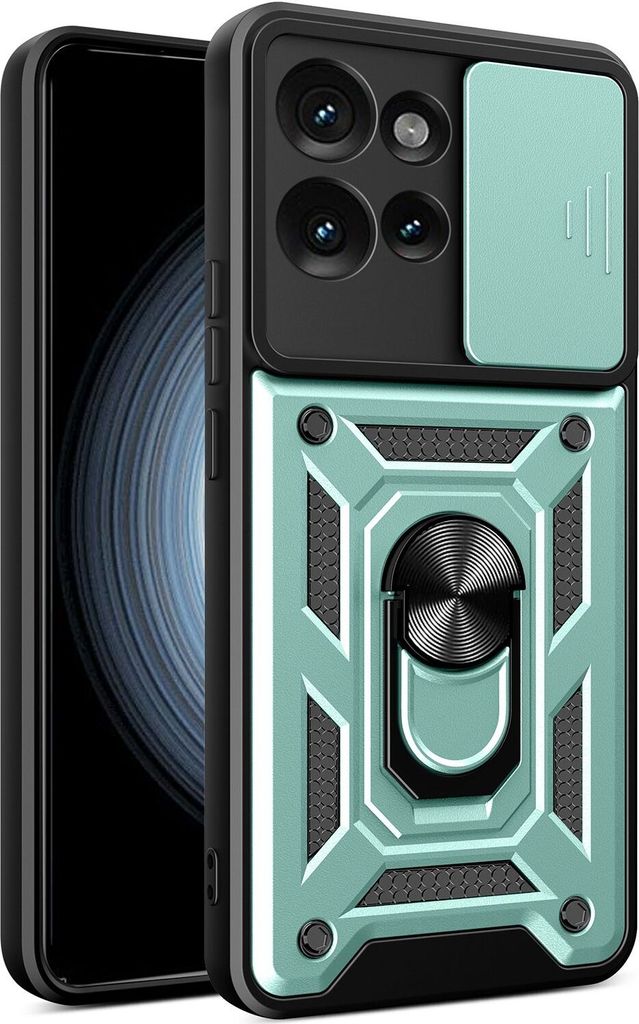 Hülle für Motorola Edge 50 Magnetische Ring Ständer Halter Dia Kameraschutz TPU Bumper Silikon Schutzhülle Grün
