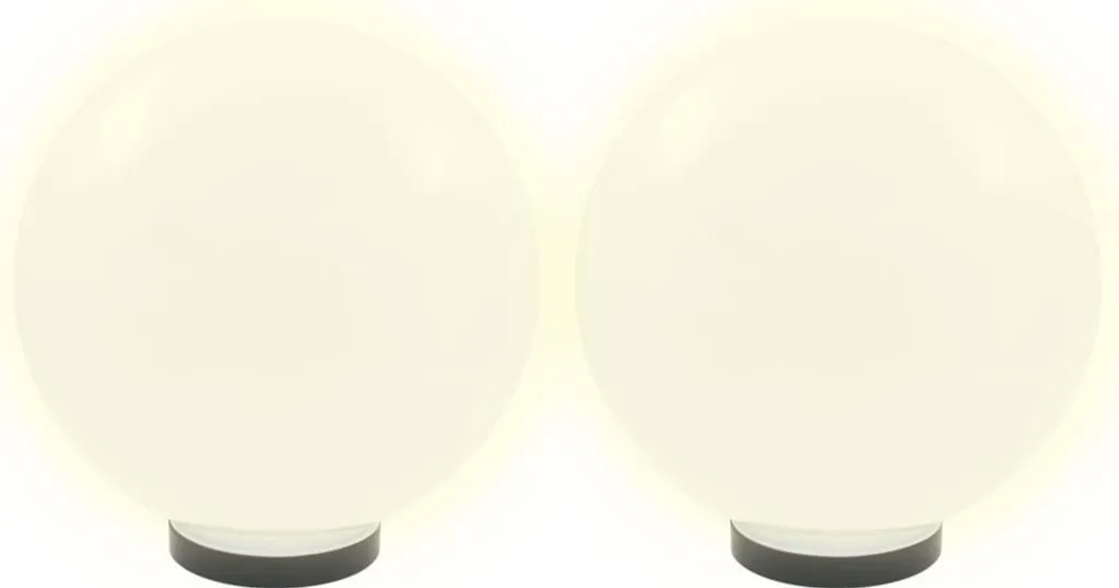 Lampes LED Extérieur Sphère 30cm PMMA 2pcs - Éclairage Jardin Durable