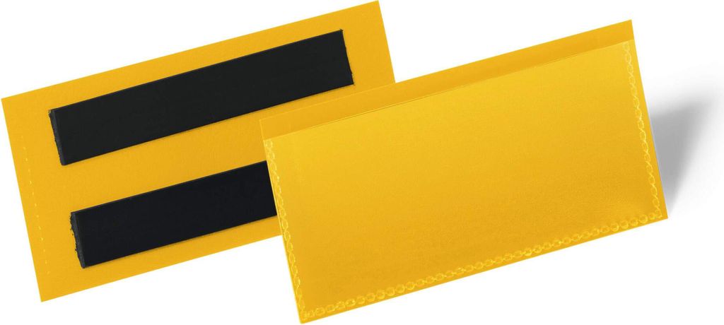 DURABLE Etikettentaschen magnetisch 100x38 mm 50 St., gelb 174104