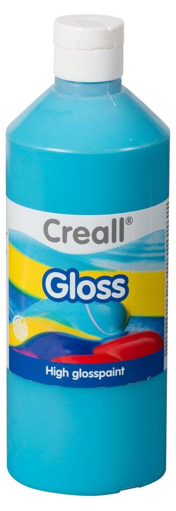 Creall Glanzfarbe türkis 500ml - Kinderfarbe Basteln Malen