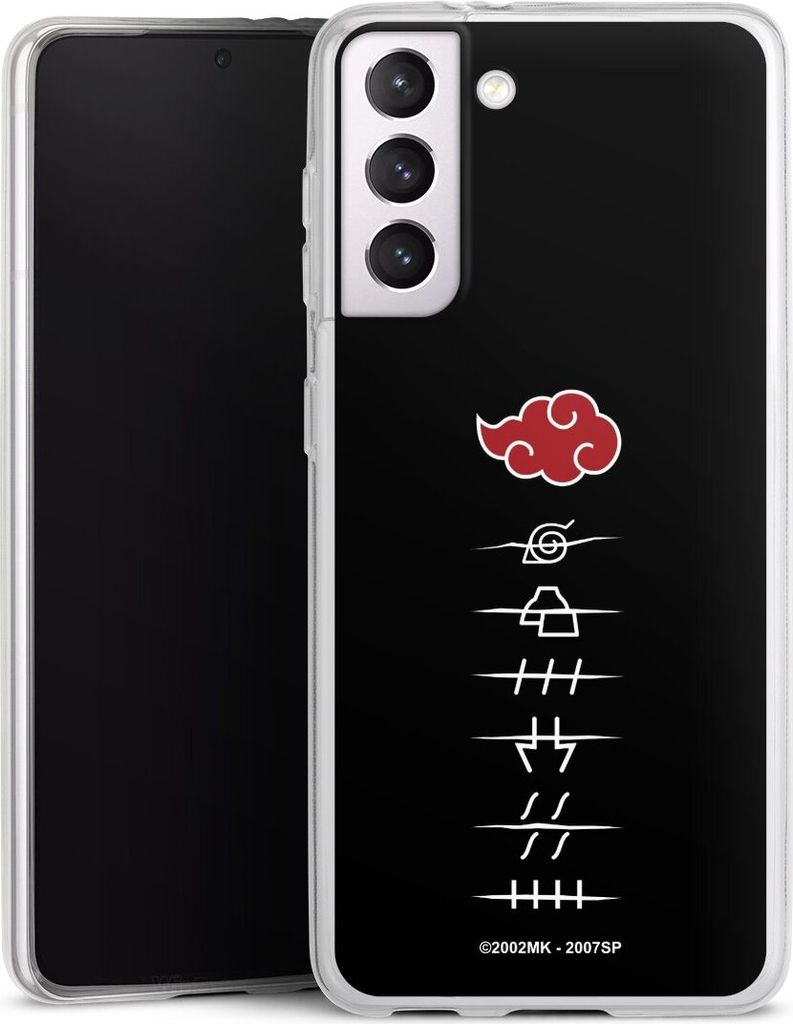 DeinDesign Slim Hülle für Samsung Galaxy S21 5G Silikon Case Ultra Dünn Handyhülle Naruto Shippuden Offizielles Lizenzprodukt Akatsuki