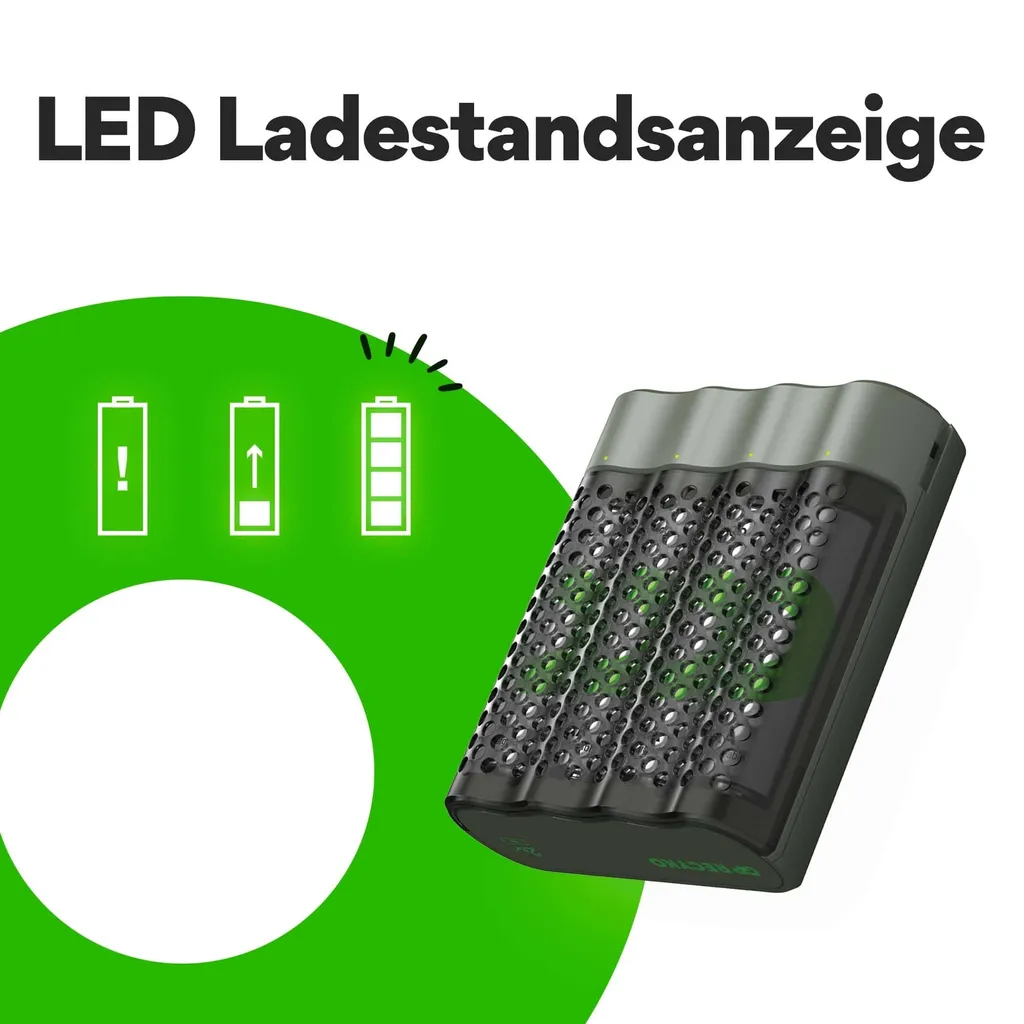Chargeur de Piles Rapide USB GP M452U pour Accus Rechargeables AA AAA - 6