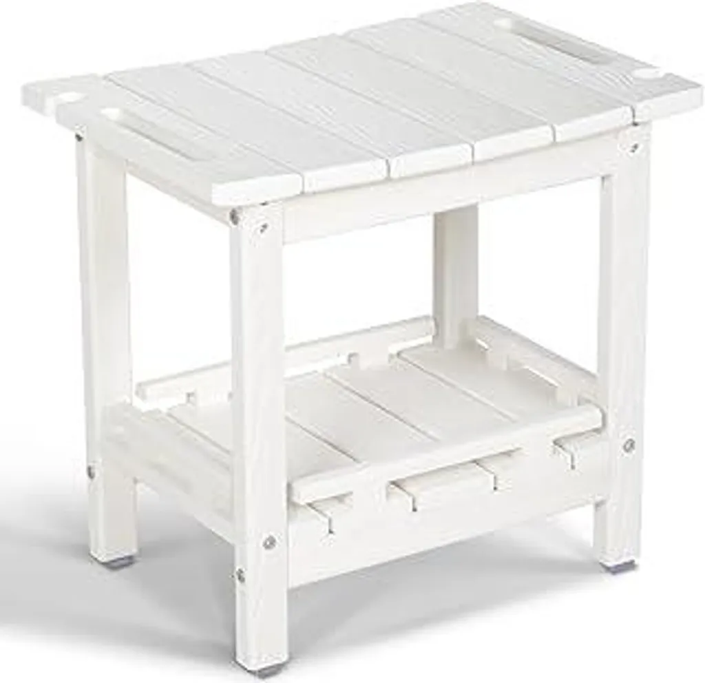 Sgabello Bagno Moderno NALONE: Ergonomia in HDPE Effetto Legno