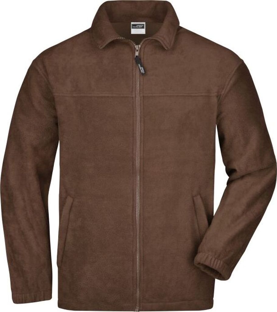 Full-Zip Fleece Jacke in schwerer Fleece-Qualität brown, Gr. L