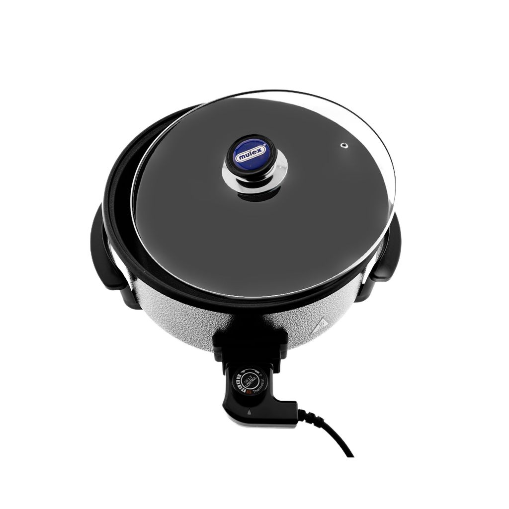 Pizza Pan Pfanne 1500W Multifunktionspfanne Grillpfanne Antihaftbeschichtet Ø42/13cm