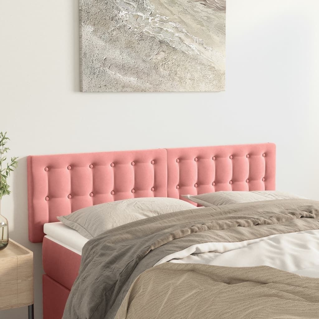 HOMMIE Kopfteil - modernes Design - fürs Schlafzimmer -e 2 Stk. Rosa 72x5x78/88cm Samt NEU721351 - Kopfteile