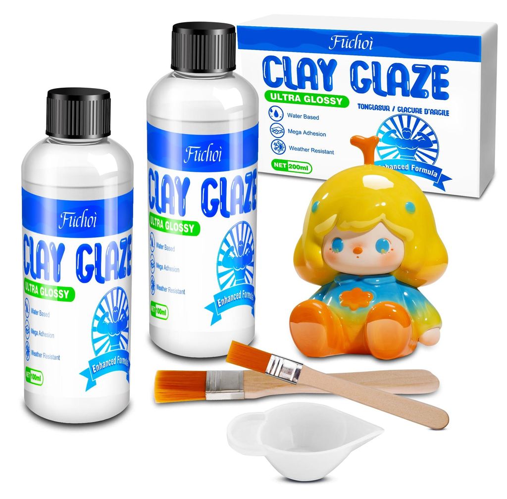 Ton Glasur transparent 2×100 ml, hochglänzend, wasserfest, kratzfest