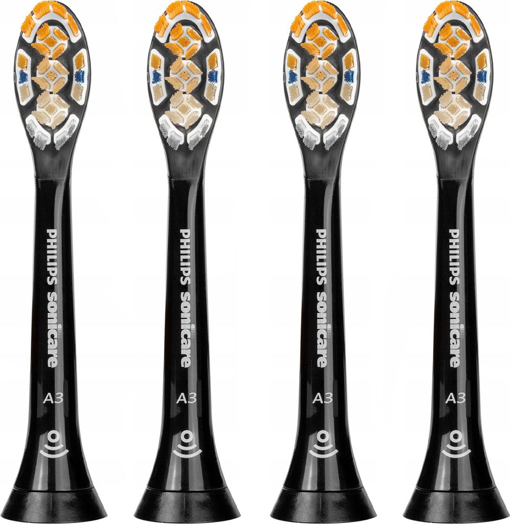 Philips Sonicare Zahnbürstenköpfe A3 HX9091/11 Schwarz 4er Pack Premium
