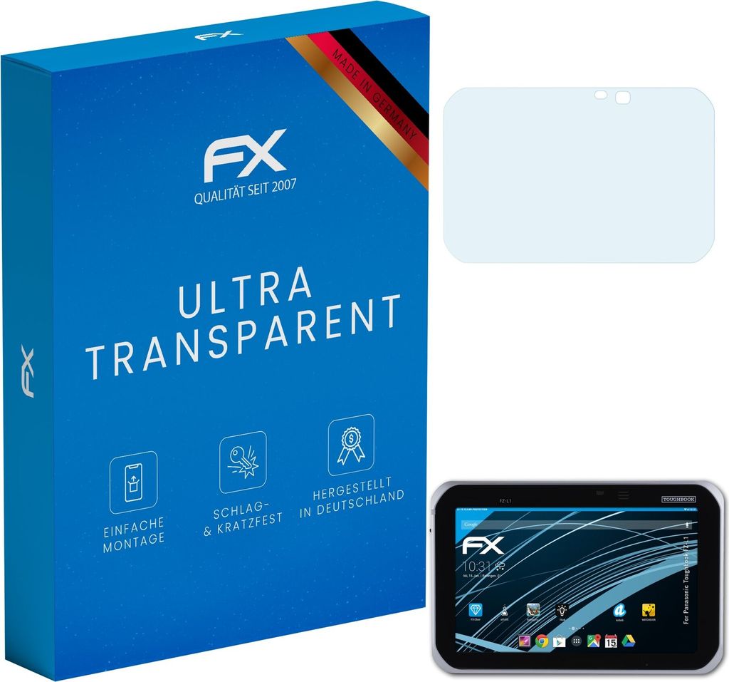 atFoliX FX-Clear 2x Schutzfolie kompatibel mit Panasonic Toughbook FZ-L1 Displayschutzfolie