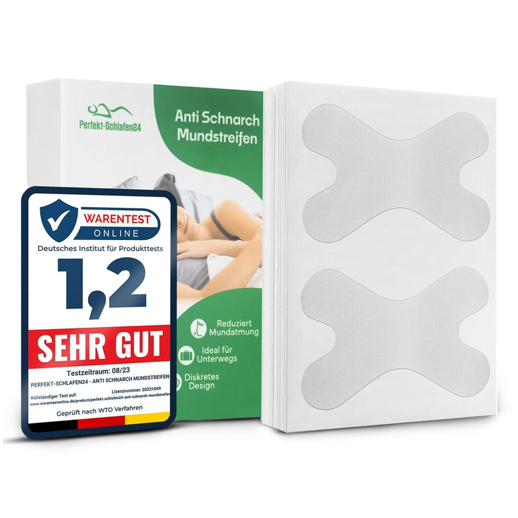 120 x Mundtape zum Schlafen, verbesserten Schlaf, Schnarchlinderung, weiches Mundband für bessere Nasenatmung, Schlafstreifen für weniger Mundatmung