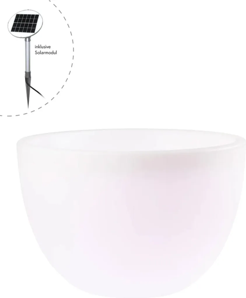 Décorez sans câbles avec le Pot solaire Shining Curvy XM 8 Saisons étanche