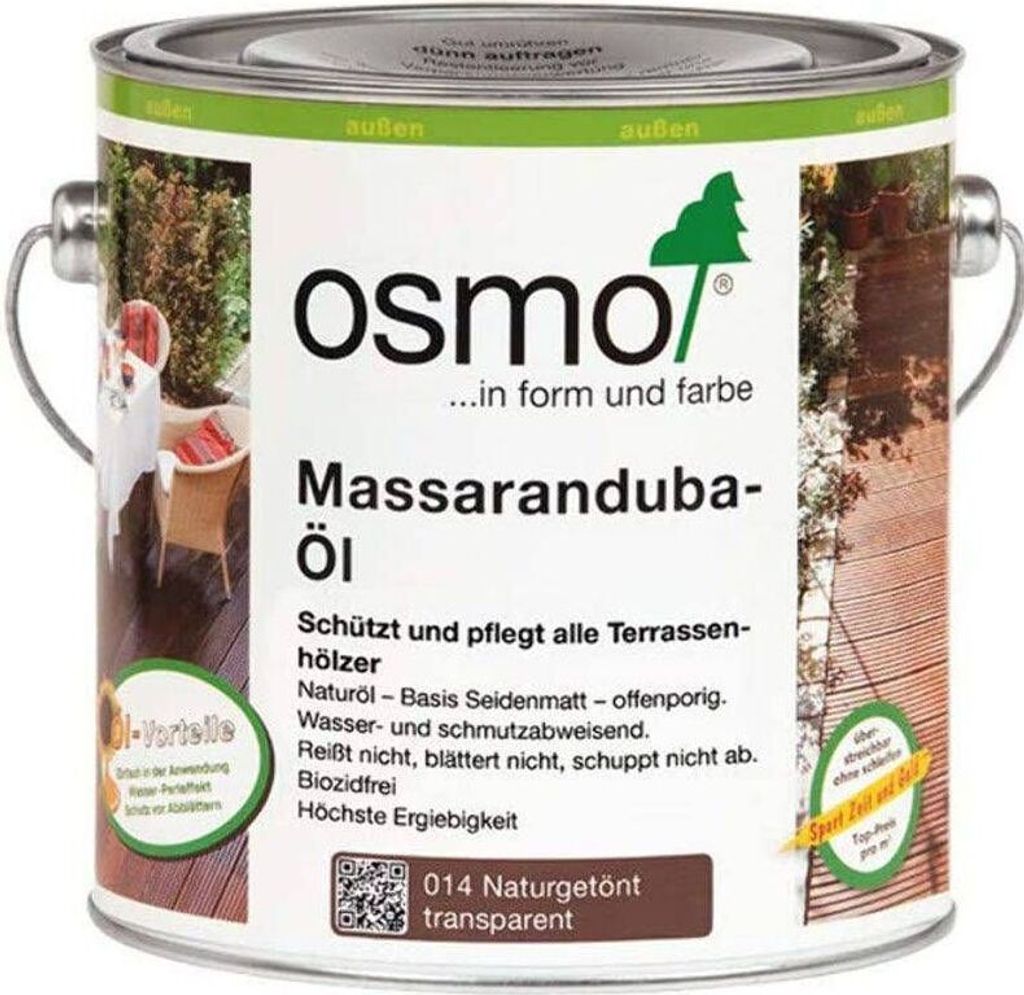Osmo Massaranduba-Öl  2,5 ltr. 014 Naturgetönt transparent Produktbild 