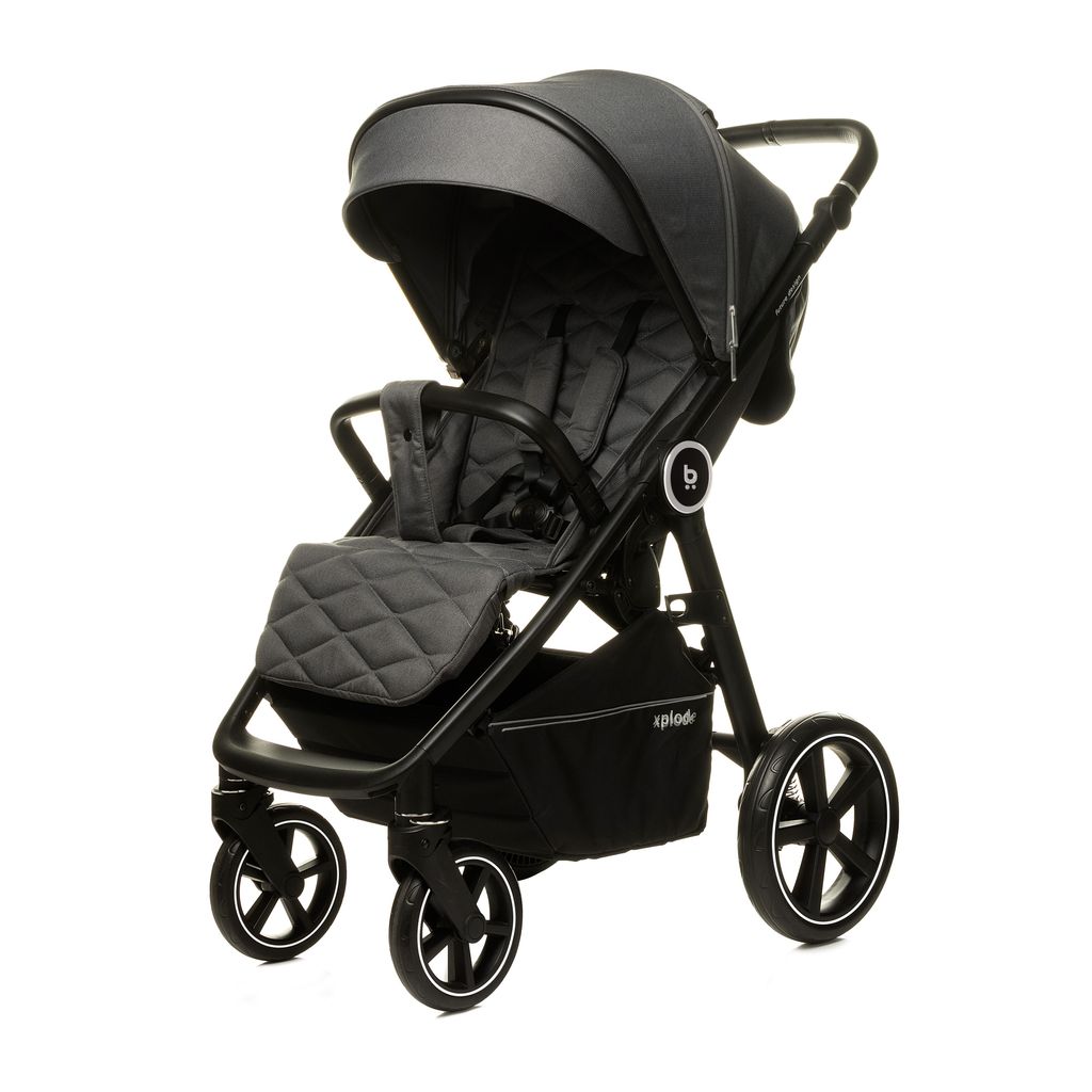 4Baby Premium Xplode Lite Steel Graphite Kinderwagen, grau, Produktbild 