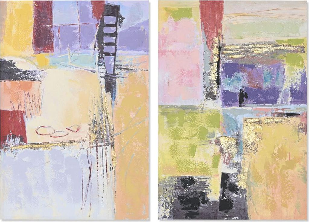 Leinwand DKD Home Decor Leinwand Holz MDF 60 x 3 x 90 cm 60 x 2,8 x 90 cm