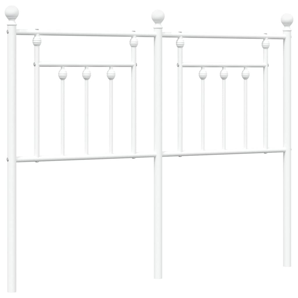 vidaXL Ersatz-Kopfteil Metall Weiß 120 cm